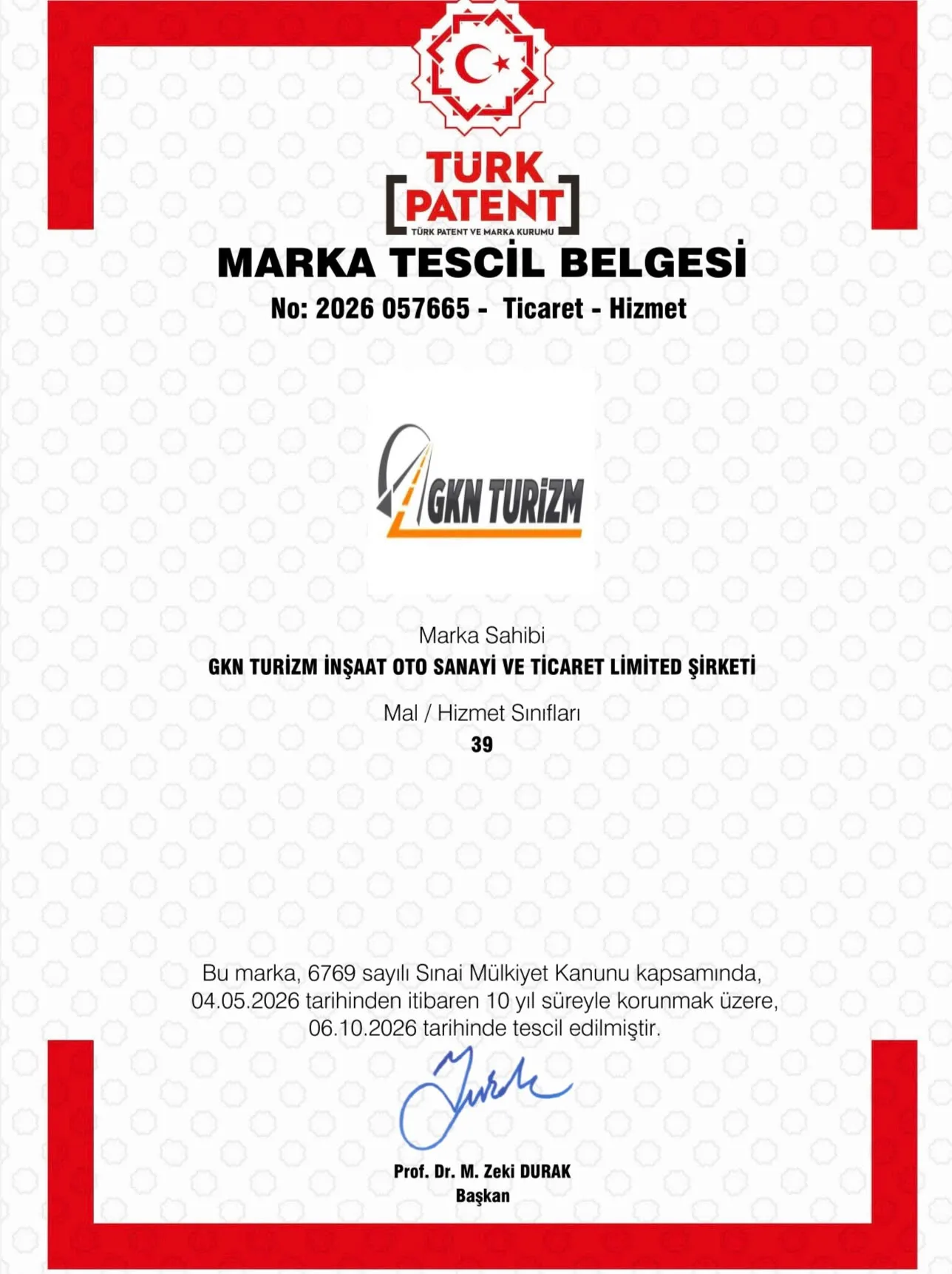 Marka Tescil Belgesi